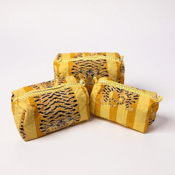 Yellow Tiger 3Pcs Toiletry Bag