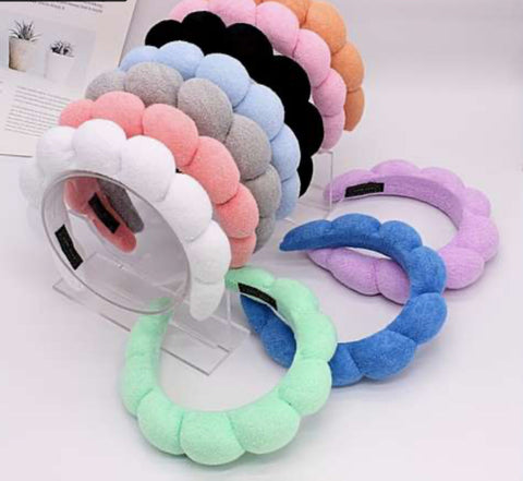 Terry Cloth Bubble Headbands