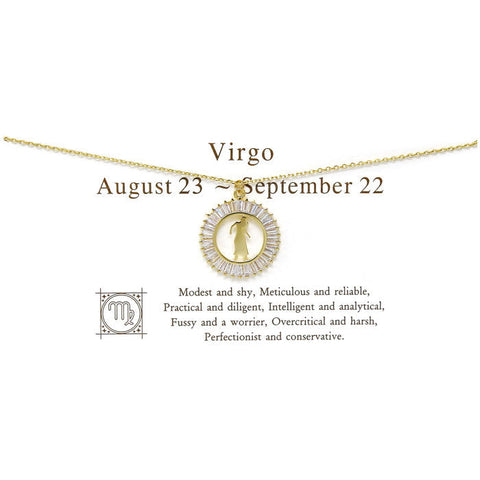 Zodiac Sign Crystal Necklace